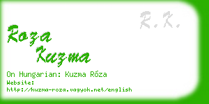 roza kuzma business card