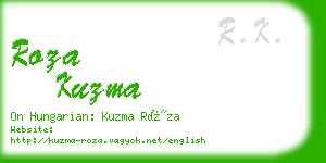 roza kuzma business card